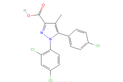 1-（2,4-二氯苯基）-5-對氯苯基-4-甲基-吡唑-3-甲酸