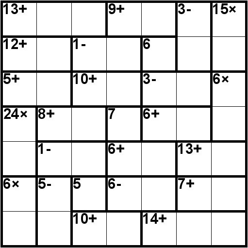 7×7四則運算數獨