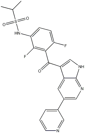 N-[2,4-二氟-3-[[5-（3-吡啶基）-1H-吡咯並[2,3-B]吡啶-3-基]羰基]苯基]-2-丙磺醯胺