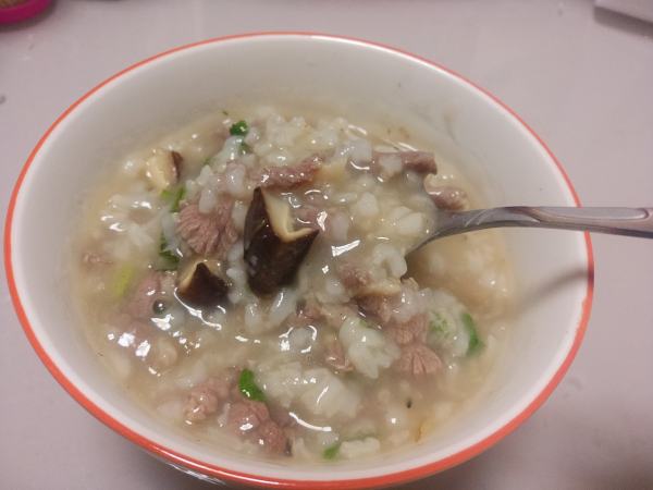 香菇牛肉粥