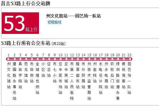 昌吉公交53路