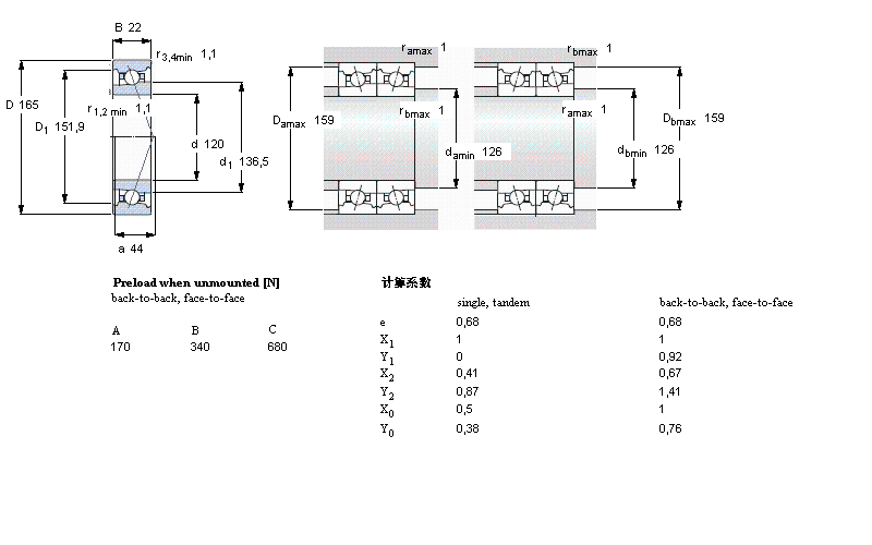 SKF 71924DB/P7軸承