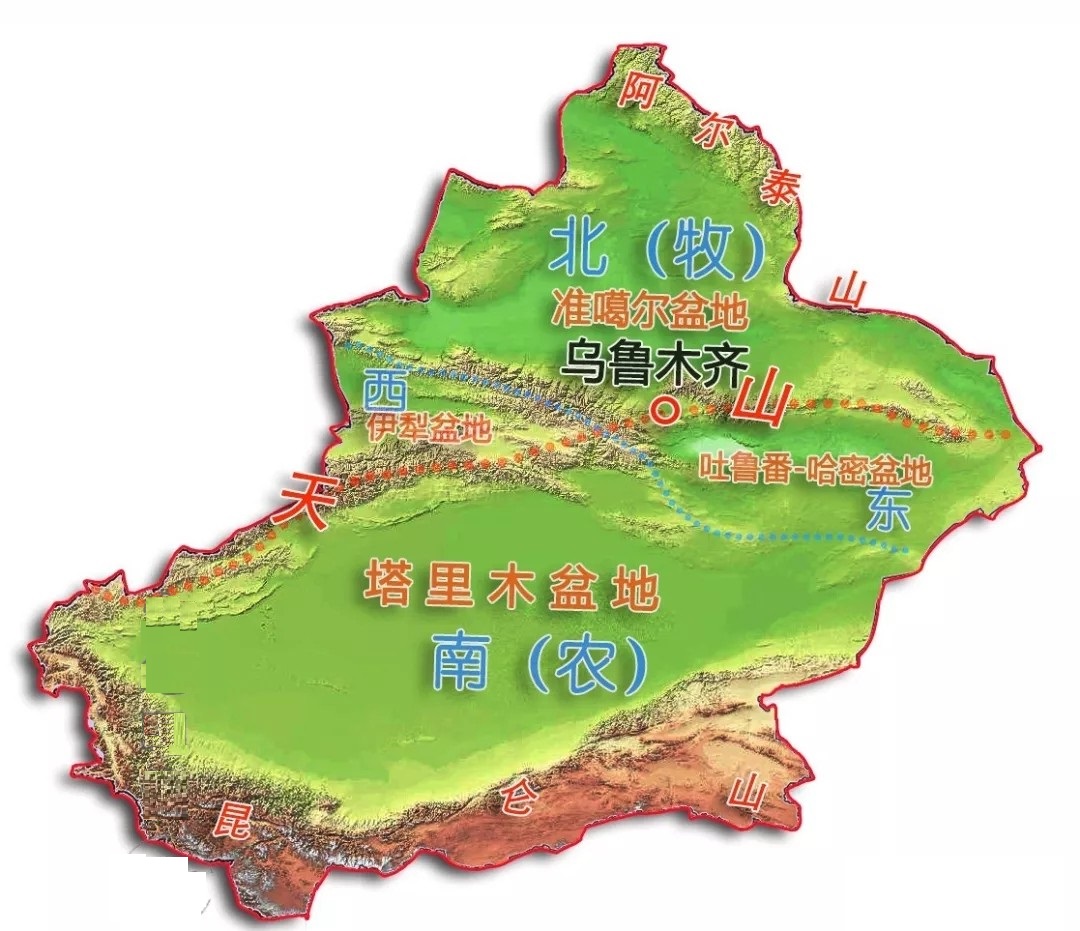 新疆的農牧業分界圖