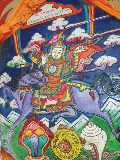 藏族格薩爾彩繪石刻