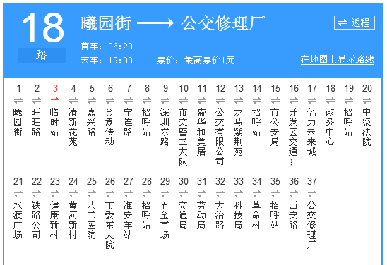 淮安公交18路