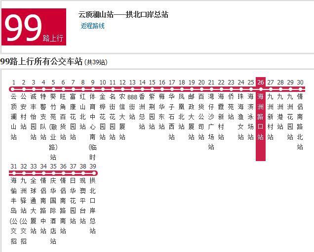 珠海公交99路