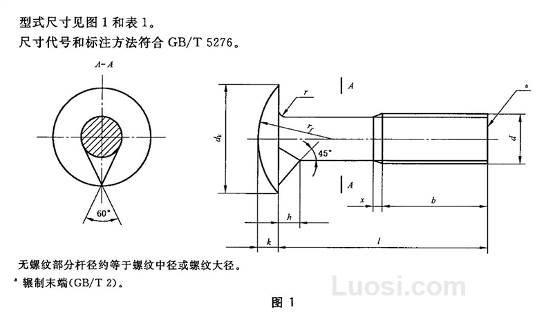 扁圓頭帶榫螺栓