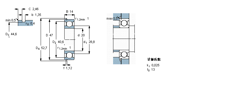 SKF 6204NR軸承