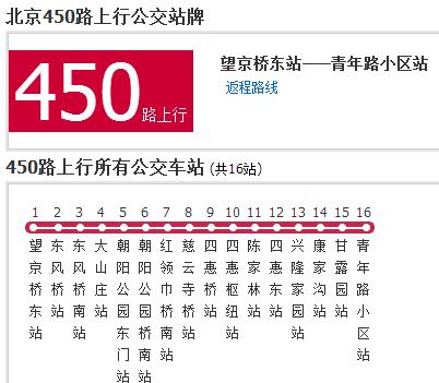 北京公交450路