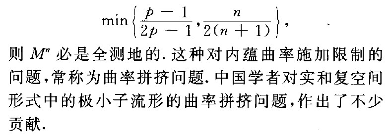 極小子流形內蘊剛性