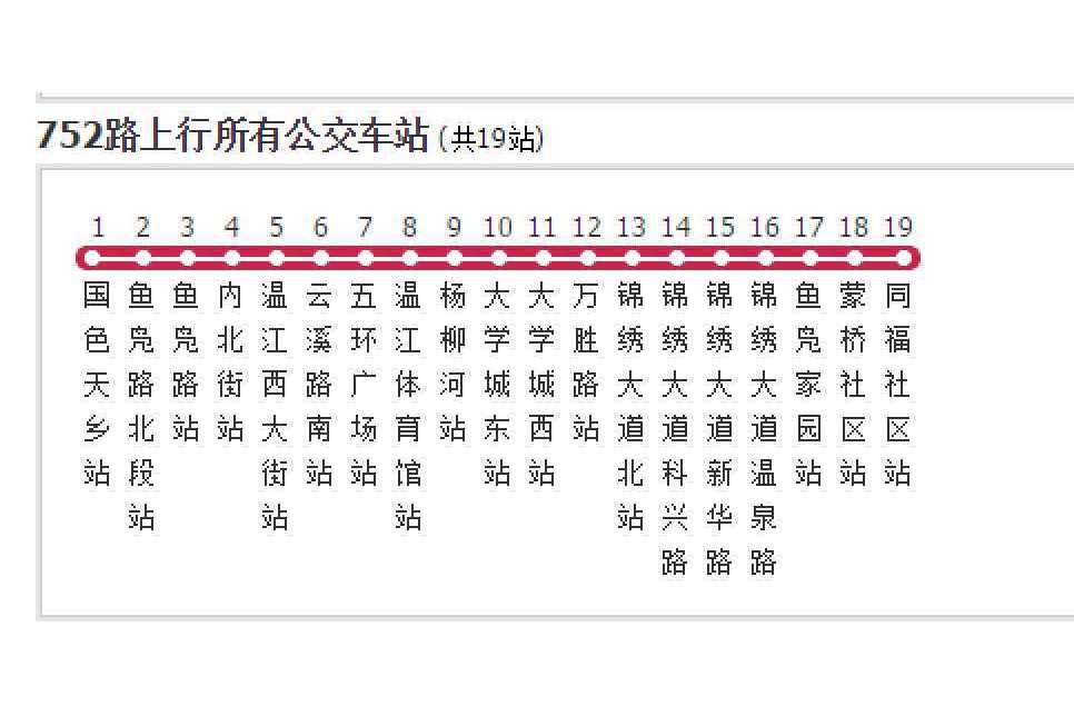 成都公交752路