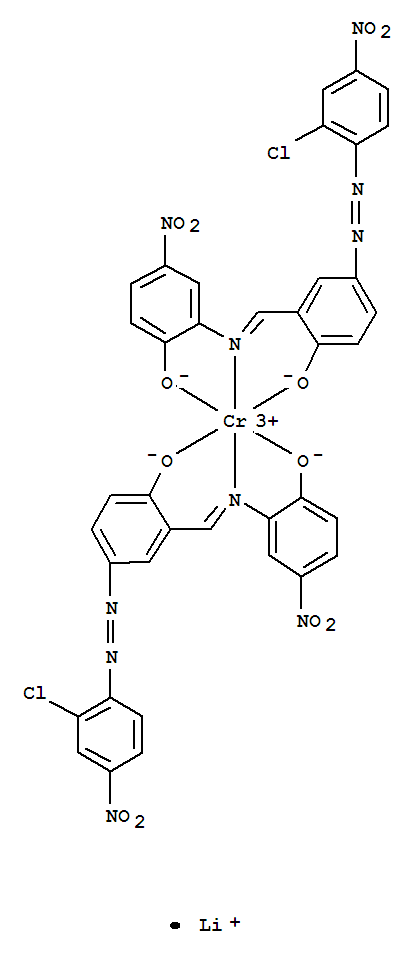 雙[4-[（2-氯-4-硝基苯基）偶氨]-2-[[（2-羥基-5-硝基苯基）亞氨基]甲基]苯酚根合(2-)]鉻酸鋰鹽(1-)