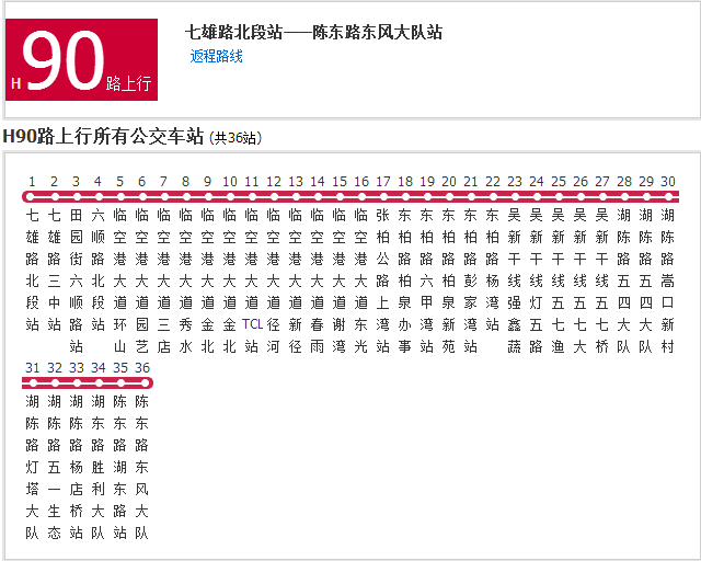 武漢公交H90路