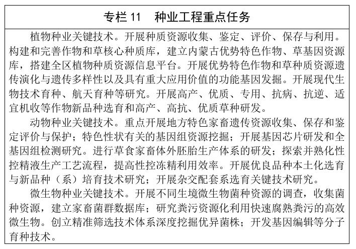 內蒙古自治區“十四五”科技創新規劃