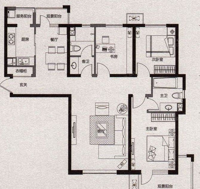 河畔新城名門戶型圖