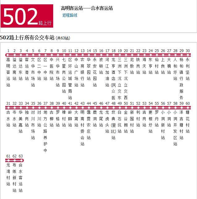 佛山公交502路