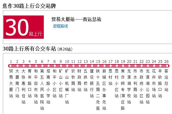 焦作公交30路