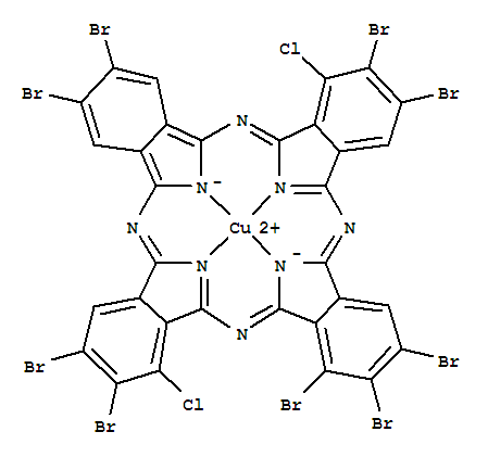 (SP-4-2)-1,2,3,9,10,16,17,23,24-九溴代-11,25-二氯代-29H,31H-酞菁根合-N29,N30,N31,N32-銅