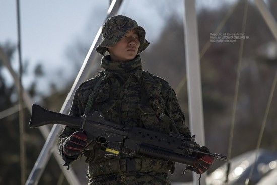一名韓國陸軍士兵