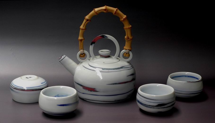 國大師易武作品《絞胎功夫茶具》