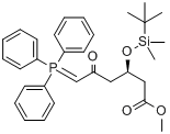 (3R)-叔丁基二甲矽氧基-5-氧代-6-三苯基膦烯己酸甲酯