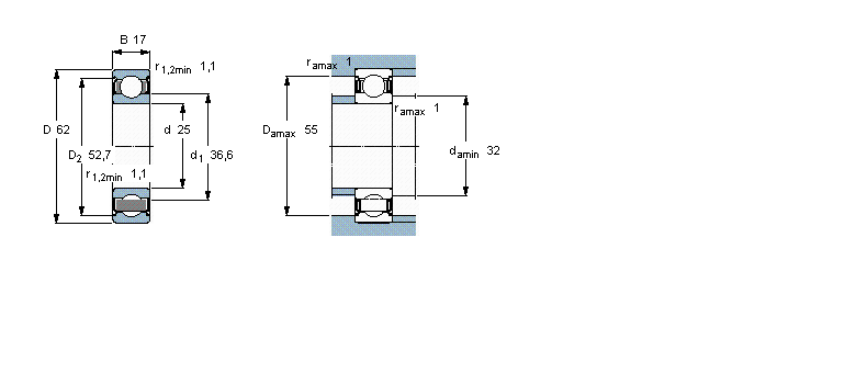 SKF 6305-2Z/VA228軸承