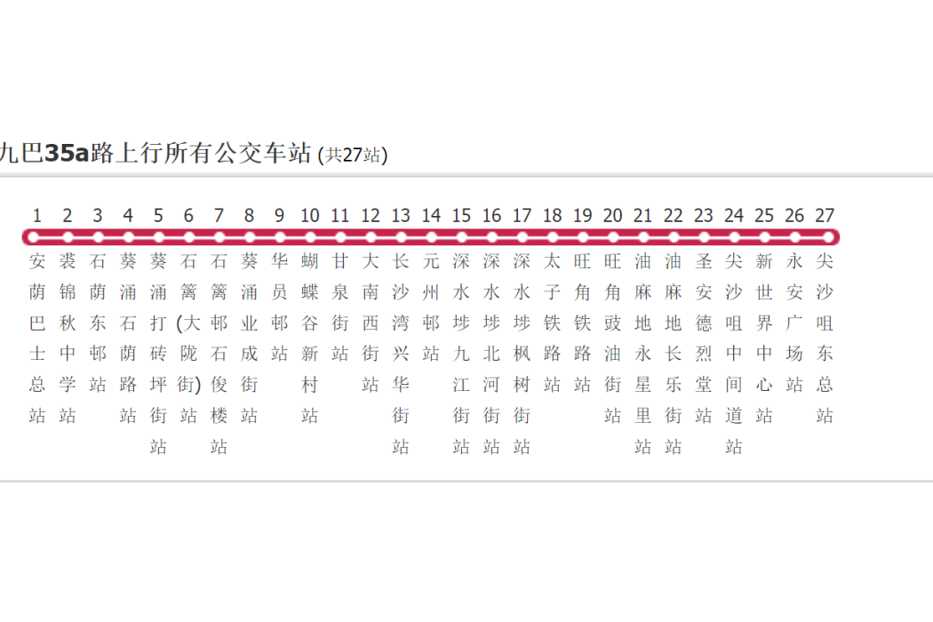 香港公交九巴35a路