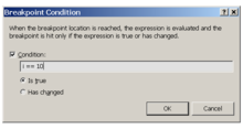 條件斷點表達式