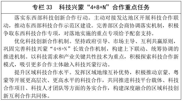 內蒙古自治區“十四五”科技創新規劃