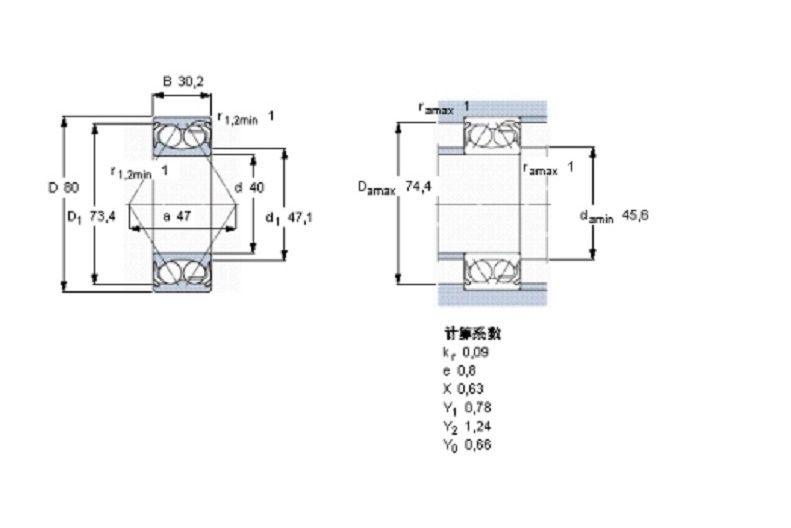 SKF 5208E-2Z軸承