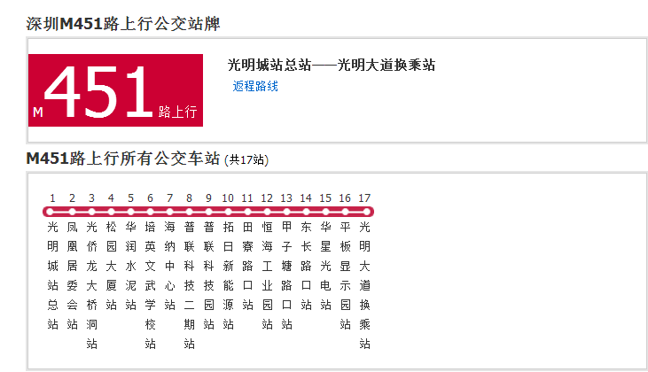 深圳公交M451路