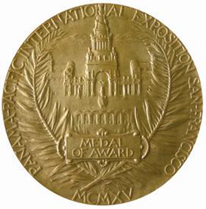巴拿馬萬國博覽會大獎章背面