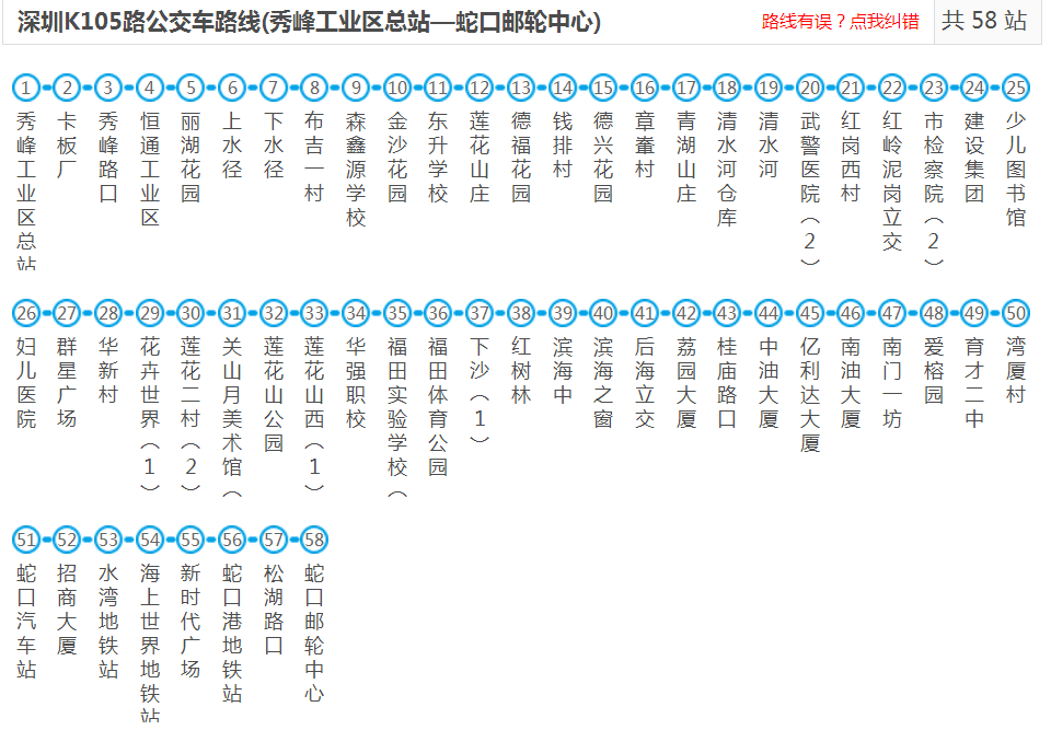 深圳公交K105路