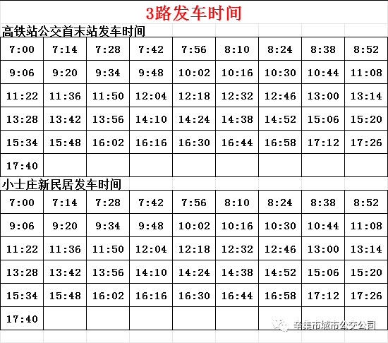 辛集公交3路