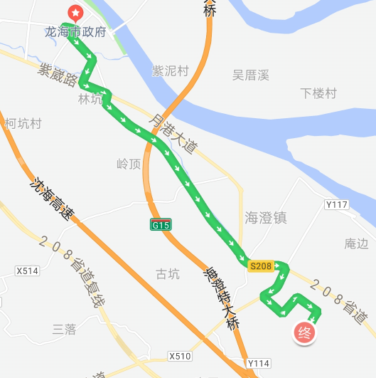 龍海公交10路路線圖