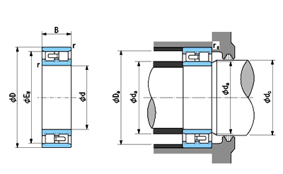 NACHI 23140CCK/W33調心滾子軸承圖紙