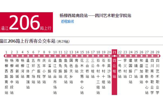 溫江公交206路