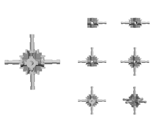 輕量建築模組——六向連線器