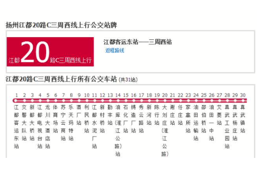 揚州公交江都20路C三周西線