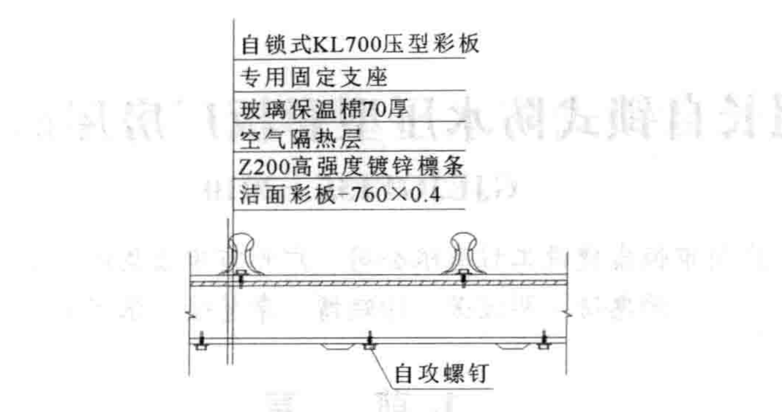 76m超長自鎖式防水壓型彩板廠房屋面施工工法