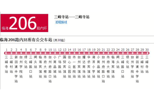 台州公交臨海206路