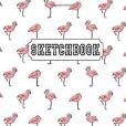 Sketchbook: Cute Flamingo: 110 Pages of 8 X 10 Blank Paper for Drawing, Doodling or Sketching