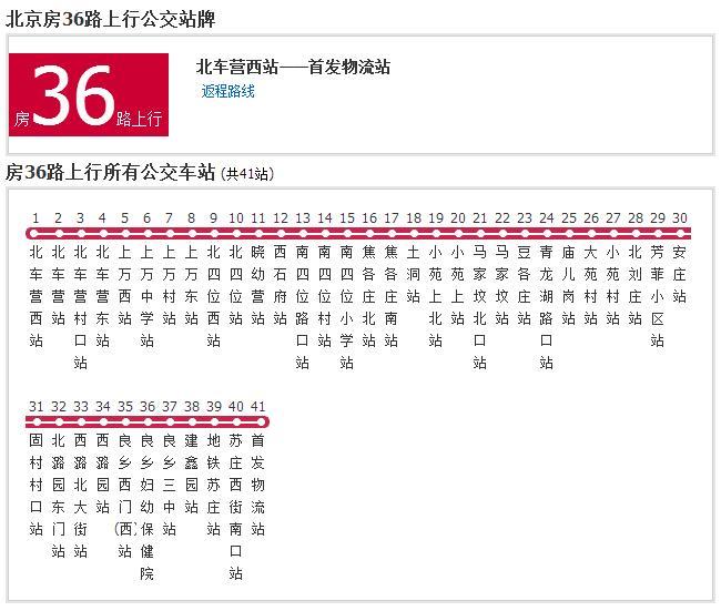 北京公交F36路