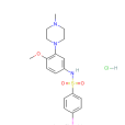 鹽酸4-碘-N-[4-甲氧基-3-（4-甲基-1-哌嗪）苯基]苯磺醯胺