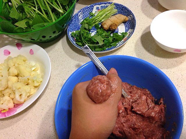 川味砂鍋之香菇蔬菜雙丸湯