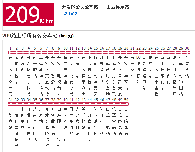 煙臺公交209路