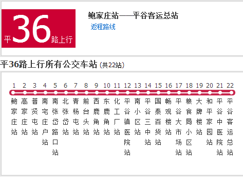 北京公交平36路