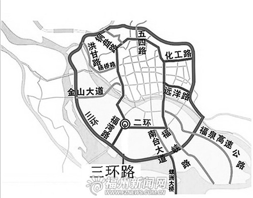 福州二環路與三環路