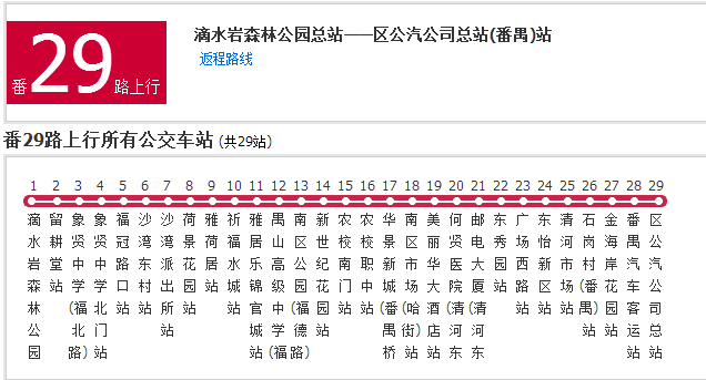 廣州公交番29路