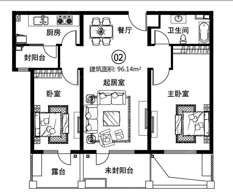 富力丹麥小鎮戶型圖